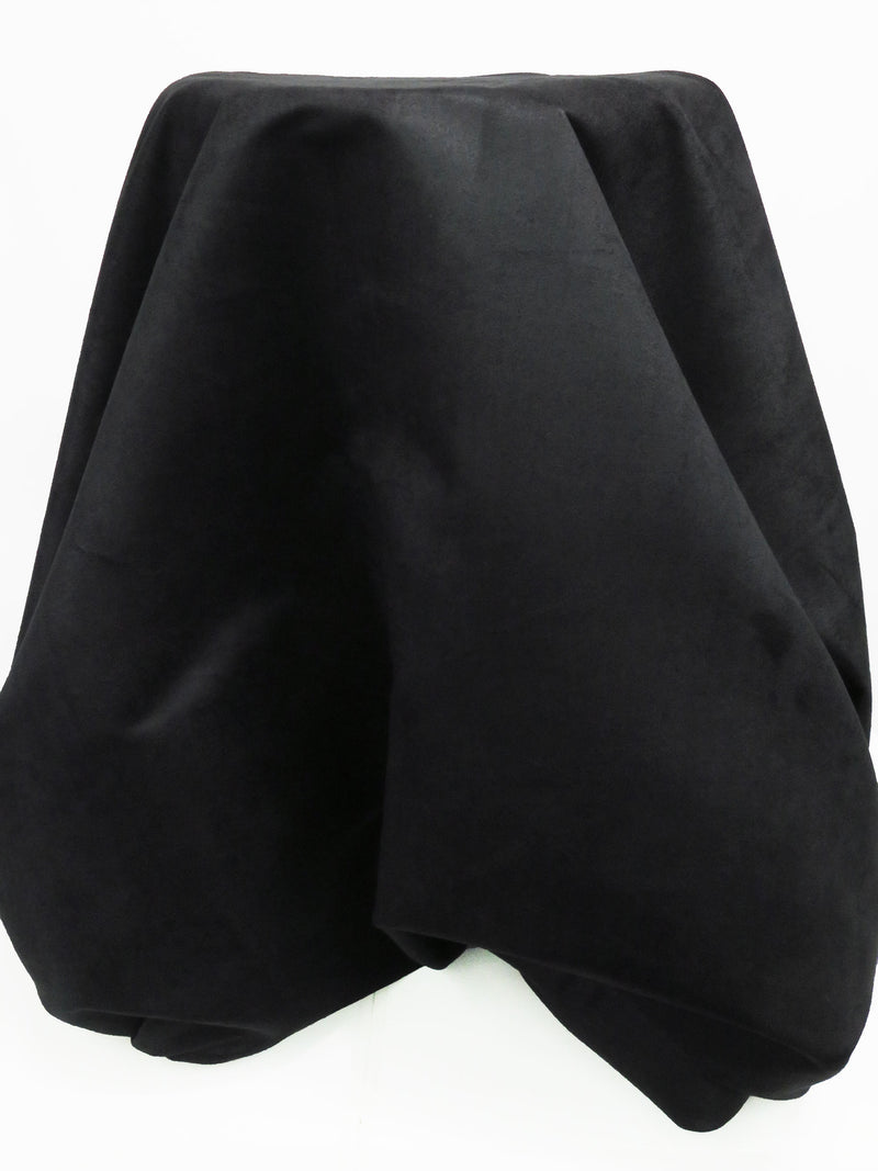 Raven Black 100% Polyester Suede Suiting - NY Designer - 60W