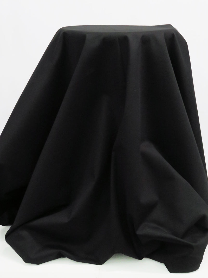 Black Cotton/Lycra Stretch Twill Bottom Weight Woven - NY Designer - 54W
