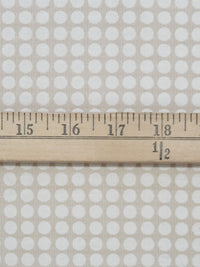 Sand Dollar/White 100% Polyester Polka Dot Jacquard Suiting - NY Designer - 58W