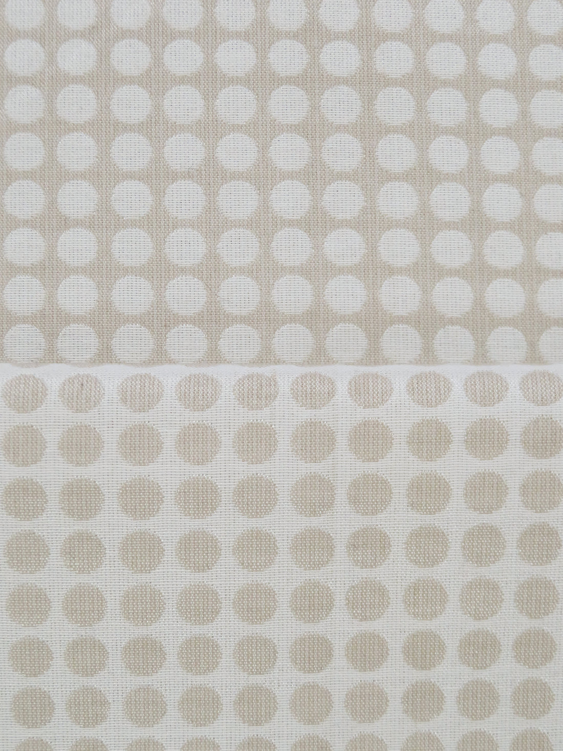 Sand Dollar/White 100% Polyester Polka Dot Jacquard Suiting - NY Designer - 58W