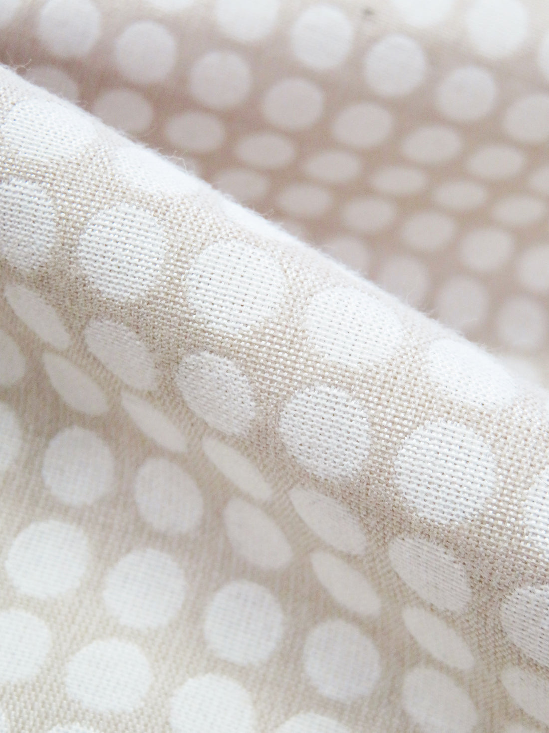 Sand Dollar/White 100% Polyester Polka Dot Jacquard Suiting - NY Designer - 58W