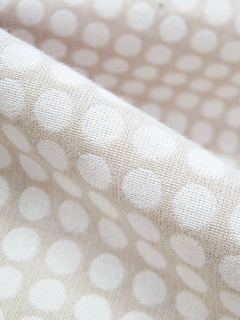 Sand Dollar/White 100% Polyester Polka Dot Jacquard Suiting - NY Designer - 58W