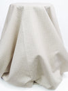 Sand Dollar/White 100% Polyester Polka Dot Jacquard Suiting - NY Designer - 58W