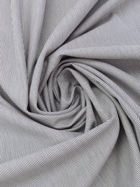 White/Black 100% Cotton Vertical Corded Suiting 60W