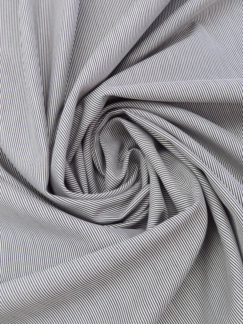 White/Black 100% Cotton Vertical Corded Suiting 60W