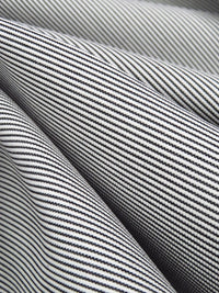 White/Black 100% Cotton Vertical Corded Suiting 60W