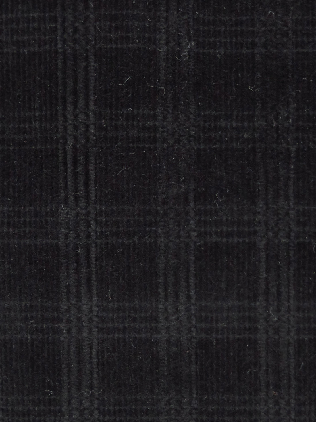 Black 100% Cotton Plaid Weave Corduroy - NY Designer - 44W