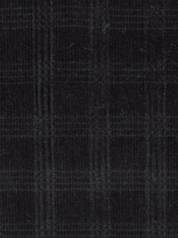 Black 100% Cotton Plaid Weave Corduroy - NY Designer - 44W