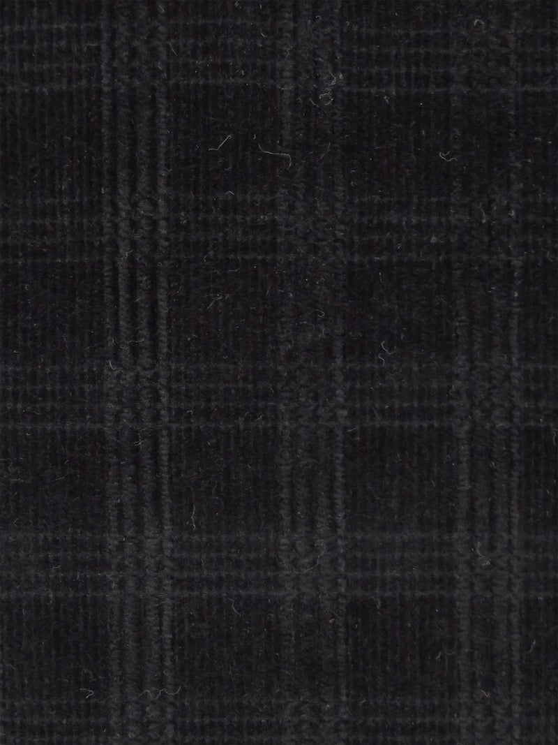 Black 100% Cotton Plaid Weave Corduroy - NY Designer - 44W