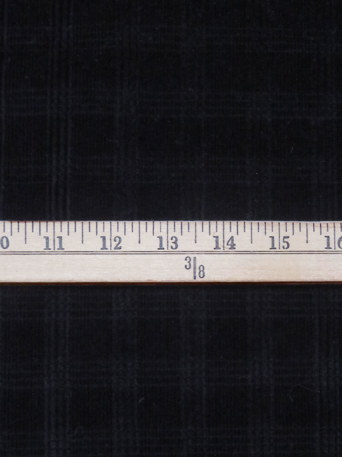Black 100% Cotton Plaid Weave Corduroy - NY Designer - 44W