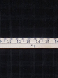 Black 100% Cotton Plaid Weave Corduroy - NY Designer - 44W