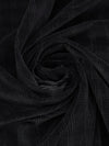 Black 100% Cotton Plaid Weave Corduroy - NY Designer - 44W