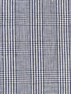 White/Midnight Sapphire 100% Linen Glen Plaid Design Suiting 58W