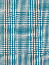 Teal Blue/Eggshell 100% Linen Glen Plaid Design Suiting 56W