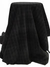 Black 100% Cotton Plaid Weave Corduroy - NY Designer - 44W