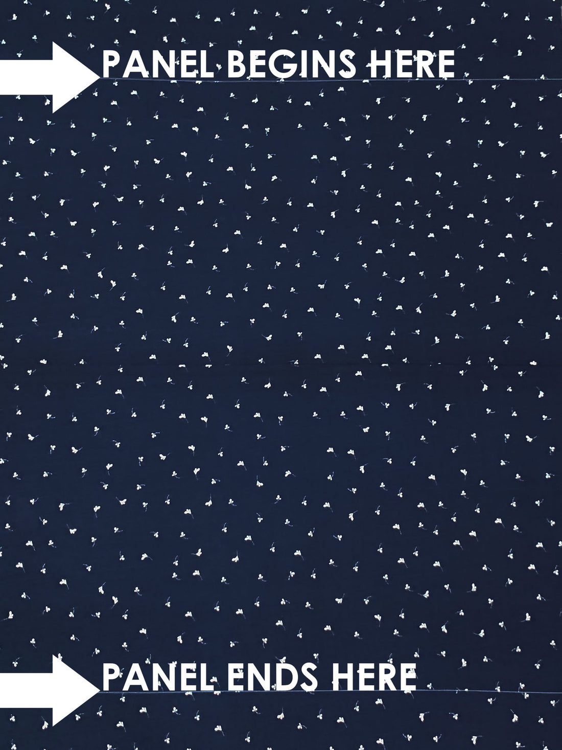 SOLD AS IS BY THE PANEL ONLY - Navy/White Polyester/Lycra Mini Floral Print ITY Knit 59W