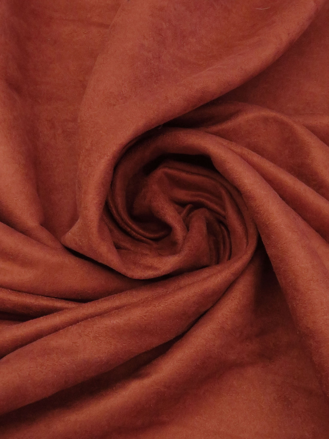 Matte Brick Red 100% Polyester Suede Suiting 60W