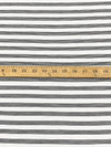 White/Black Polyester/Lycra Horizontal Stripe Crepe Jersey Knit 58W