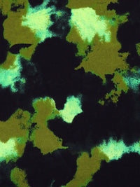 Dark Olive/Black/Pastel Green/Multi Polyester/Lycra Grunge Print ITY Knit 60W