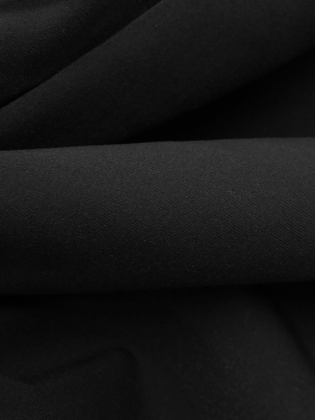 Black Nylon/Lycra Brushed Back Activewear Knit 59W