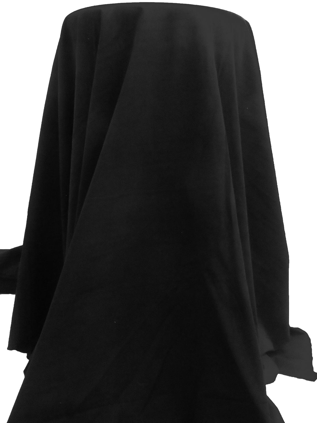 Black Nylon/Lycra Brushed Back Activewear Knit 59W