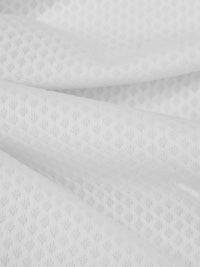 White 100% Polyester Fishnet-Look Burnout Knit 73W