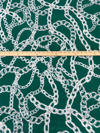Castleton Green/Mid Gray/White/Multi Polyester/Lycra Chains Print ITY Knit - 59W