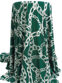 Castleton Green/Mid Gray/White/Multi Polyester/Lycra Chains Print ITY Knit - 59W