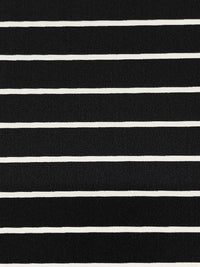 Black/Off-White Nylon/Lycra Horizontal Stripe Print Activewear Knit 60W