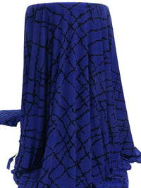 SOLD BY THE PANEL ONLY - Midnight Blue/Black Polyester/Lycra Abstract Print ITY Knit - 59W