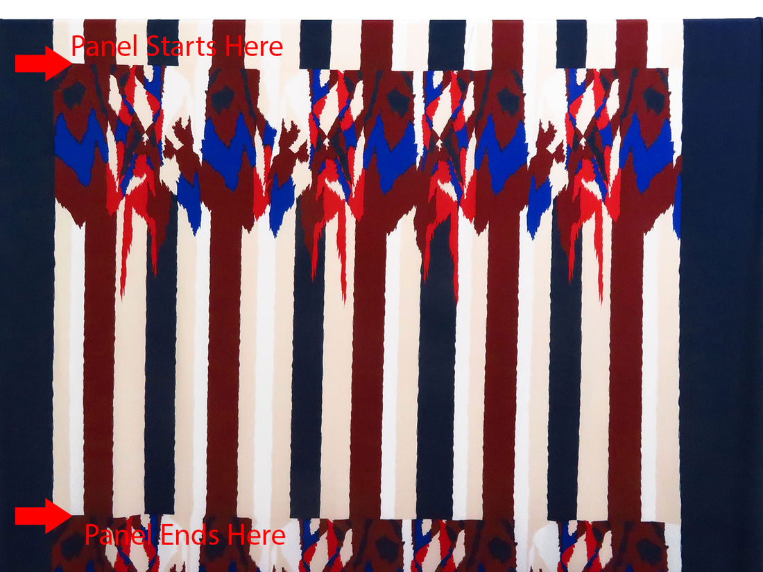 SOLD BY THE PANEL ONLY - Dark Scarlet/Pale Pink/Midnight Navy/Multi Polyester/Lycra Abstract Print ITY Knit - 58W