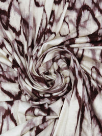 Dusty Muted Cream/Plum Wine/Dusty Amethyst Rayon/Lycra Organic Matter Tie-Dye Jersey Knit 56W