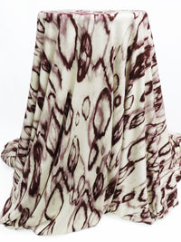 Dusty Muted Cream/Plum Wine/Dusty Amethyst Rayon/Lycra Organic Matter Tie-Dye Jersey Knit 56W