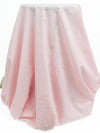 Baby Pink/White 100% Cotton Vertical Mini Stripe Voile - Imported From Switzerland - 60W