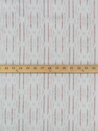 Pale Gray/Maroon 100% Linen Weathered Diamond Print Shirting 56W