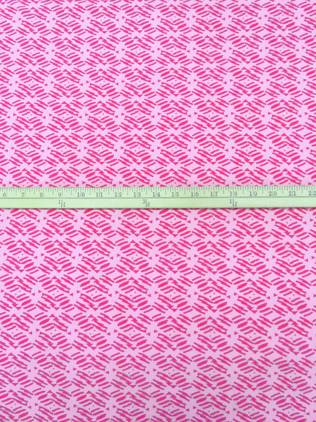 Bubblegum Pink/Fuchsia Rayon/Lycra Geometric Abstract Print Jersey Knit 56W