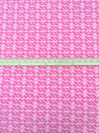 Bubblegum Pink/Fuchsia Rayon/Lycra Geometric Abstract Print Jersey Knit 56W