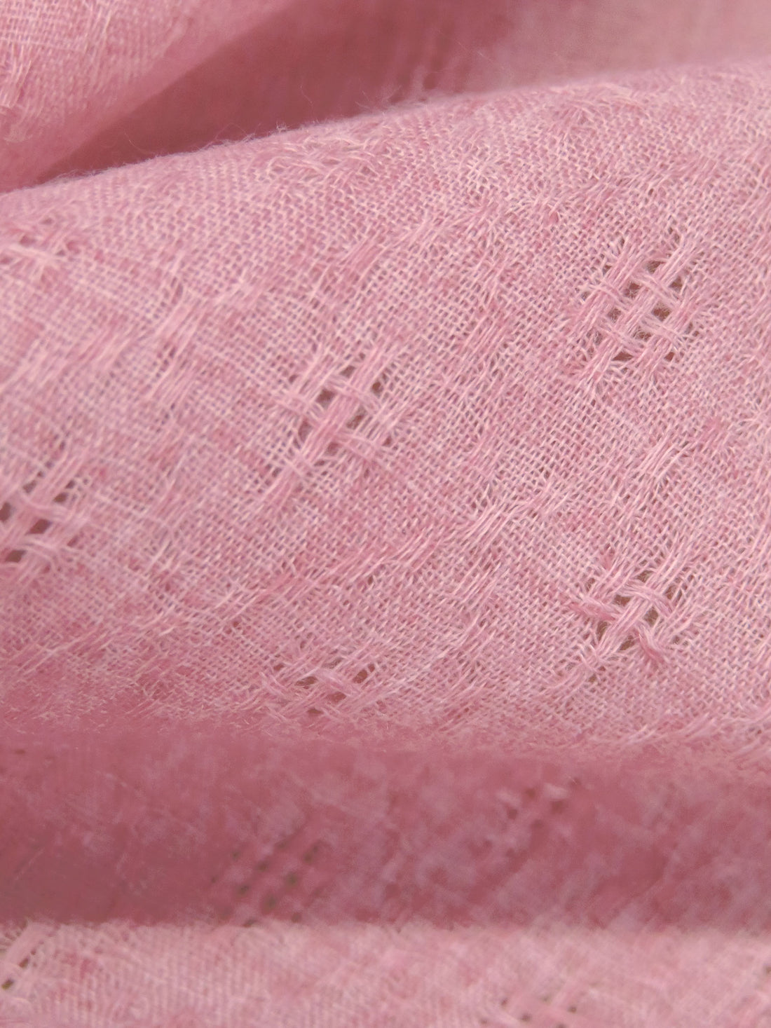 Pale Red 100% Rayon Diamond Leno Weave Gauze 58W