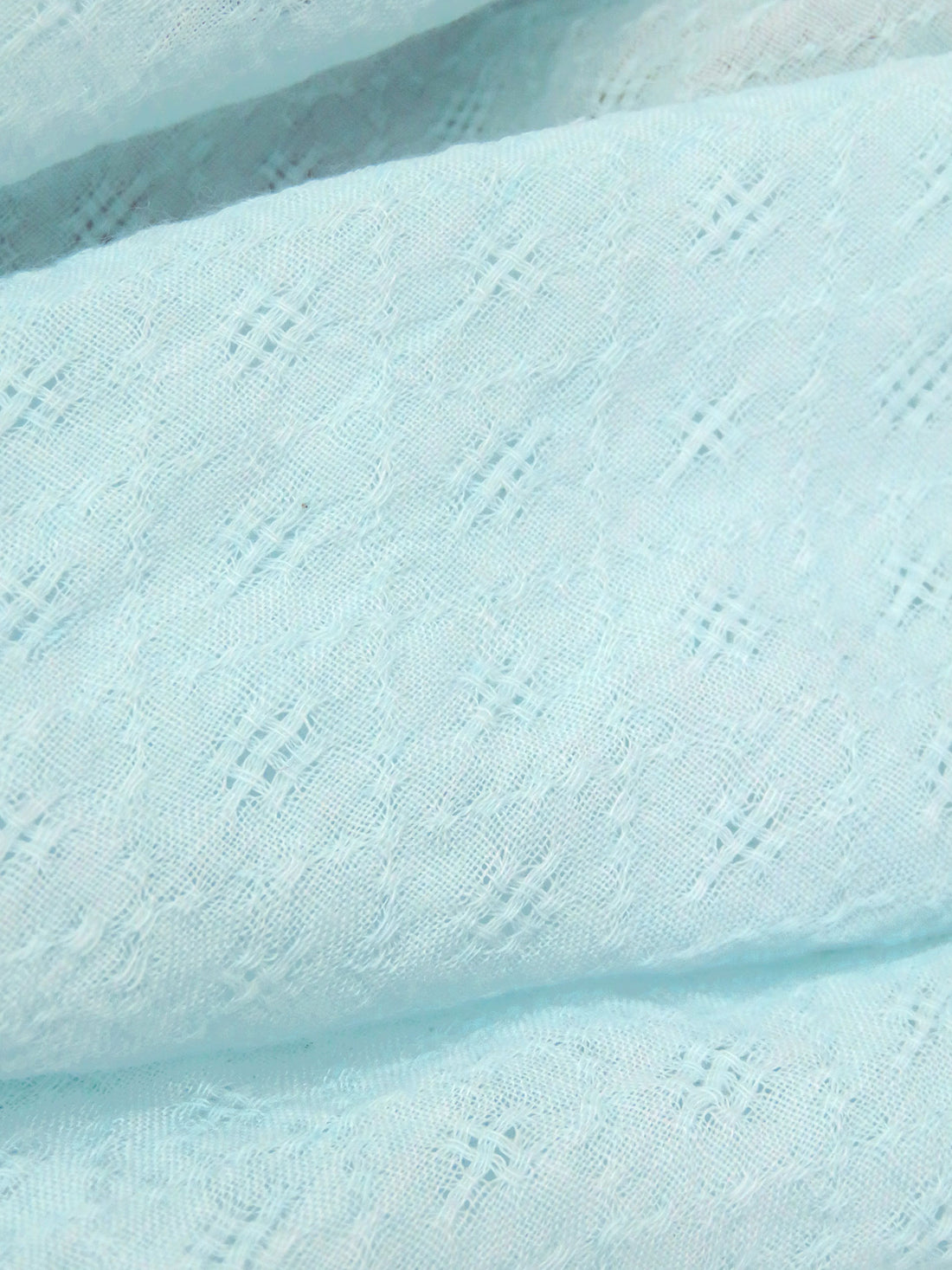 Sky Blue 100% Rayon Diamond Leno Weave Gauze 58W