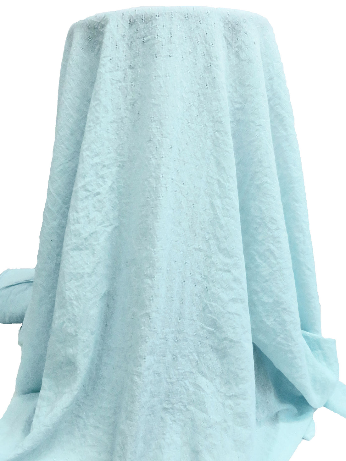 Sky Blue 100% Rayon Diamond Leno Weave Gauze 58W