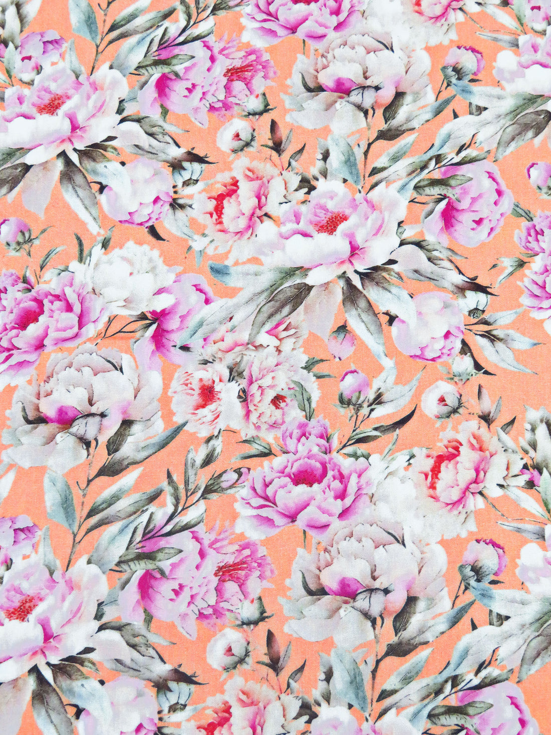 Bright Pink/Ink/Fuchsia/Multi 100% Rayon Dreamy Floral Print Challis 56W