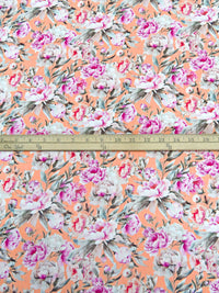 Bright Pink/Ink/Fuchsia/Multi 100% Rayon Dreamy Floral Print Challis 56W