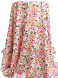 Bright Pink/Ink/Fuchsia/Multi 100% Rayon Dreamy Floral Print Challis 56W