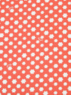 Orange Coral/White 100% Rayon Bubble Floral Print Challis - DKNY - 50W
