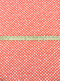 Orange Coral/White 100% Rayon Bubble Floral Print Challis - DKNY - 50W