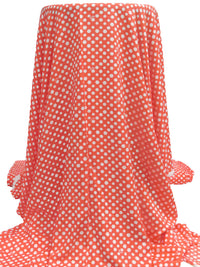 Orange Coral/White 100% Rayon Bubble Floral Print Challis - DKNY - 50W