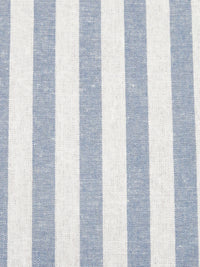 Daisy White Linen/Cotton Vertical Stripe Weave Essex Yarn-Dyed Woven - Robert Kaufman - 44W