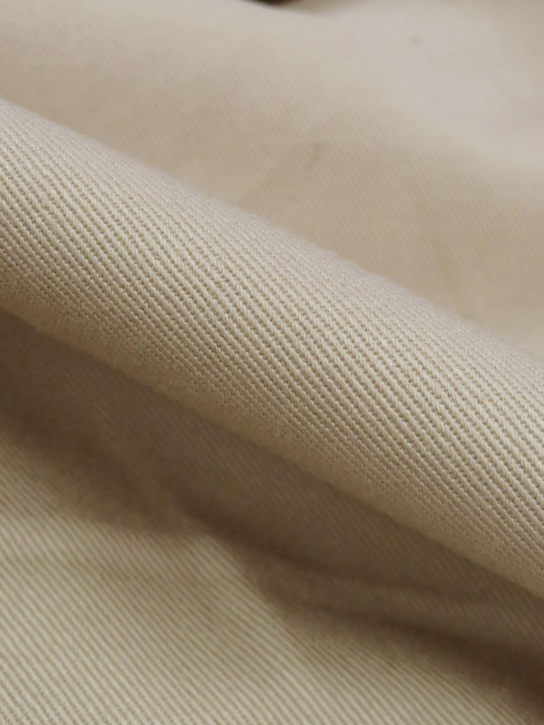 Khaki 100% Cotton Twill Bottom Weight Woven 58W