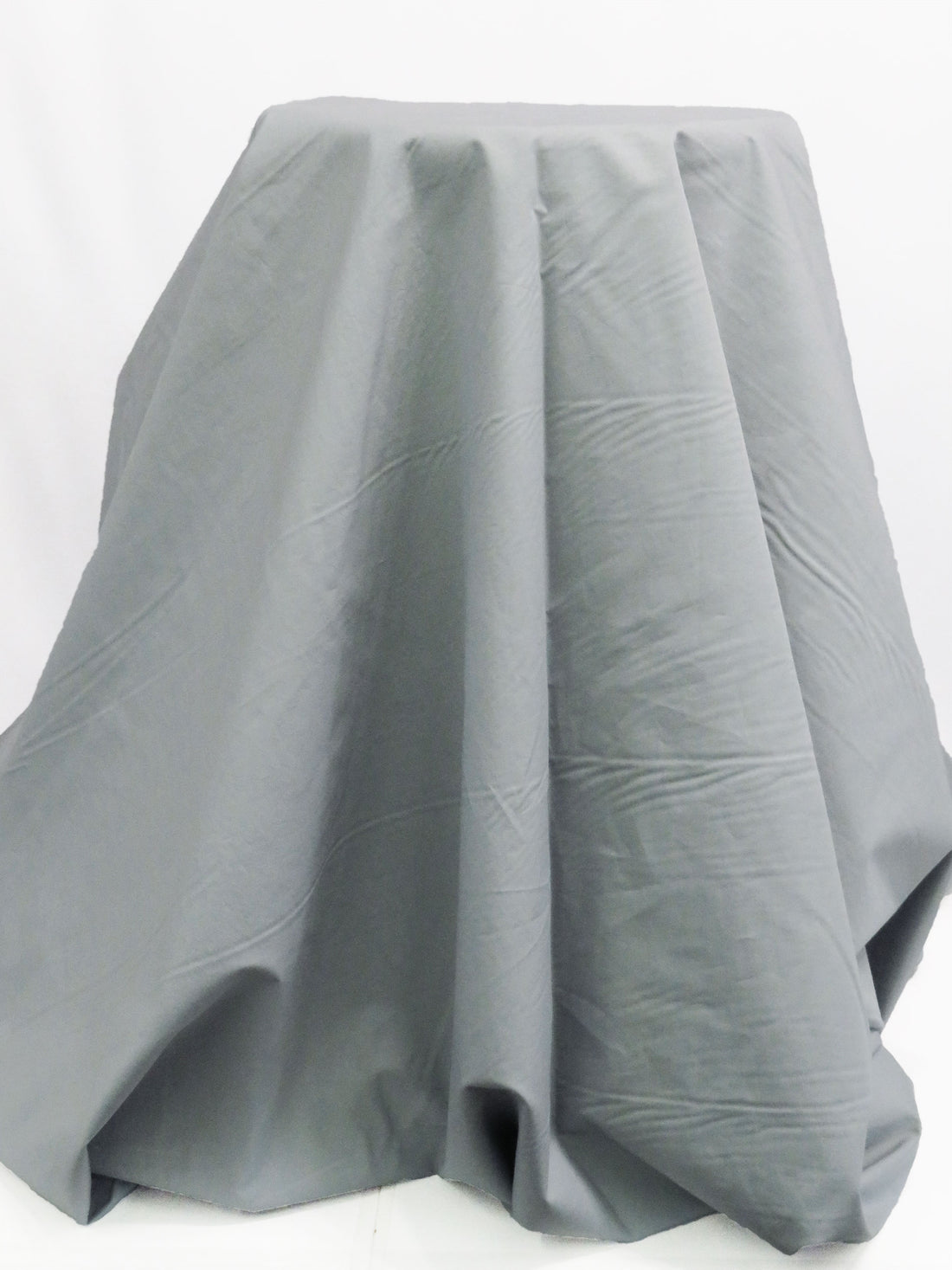 Cool Pewter Gray Cotton/Lycra Fine Twill 58W