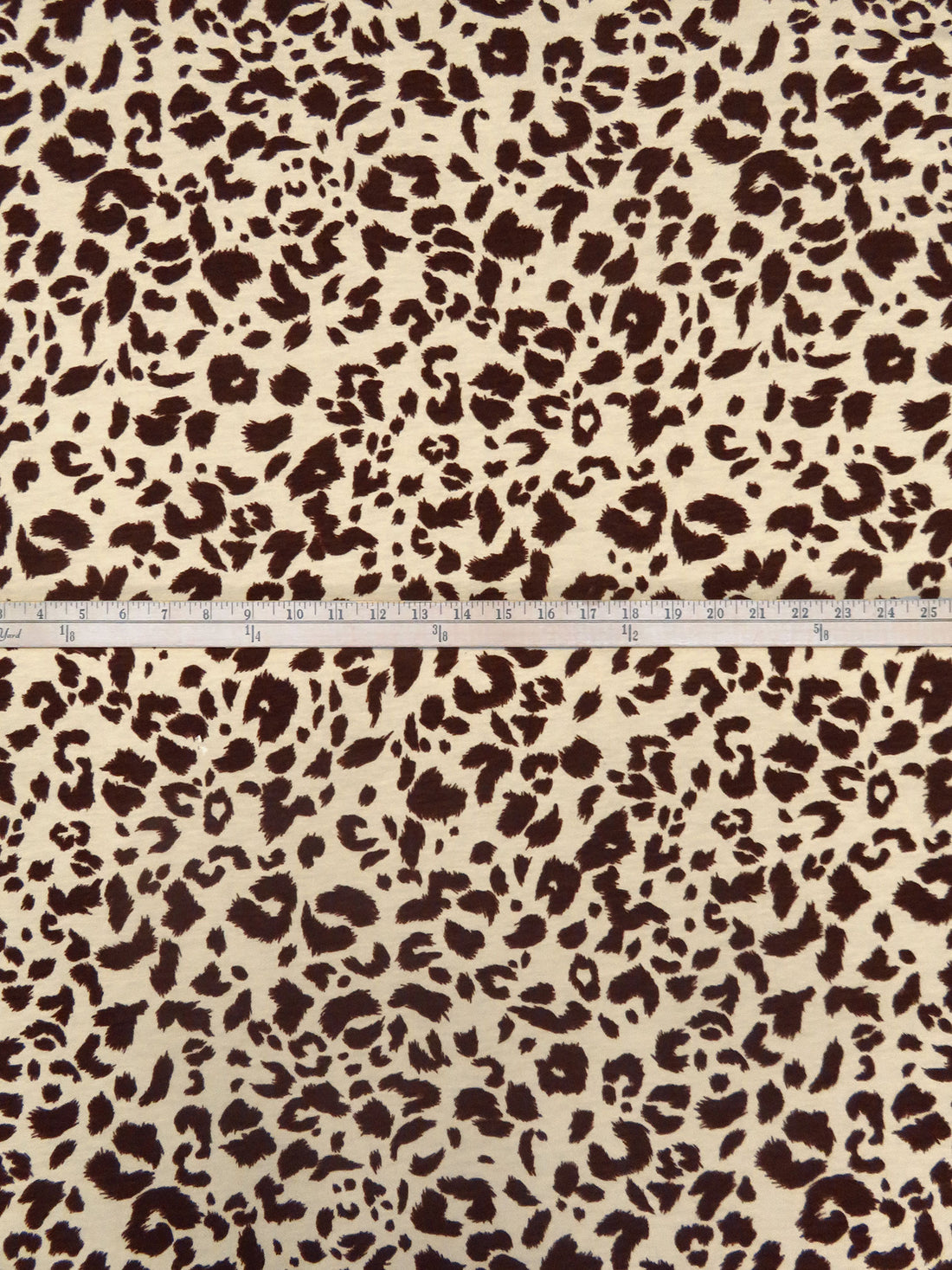 Oat/Brown Syrup Polyester/Rayon/Lycra Animal Print French Terry Knit 58W